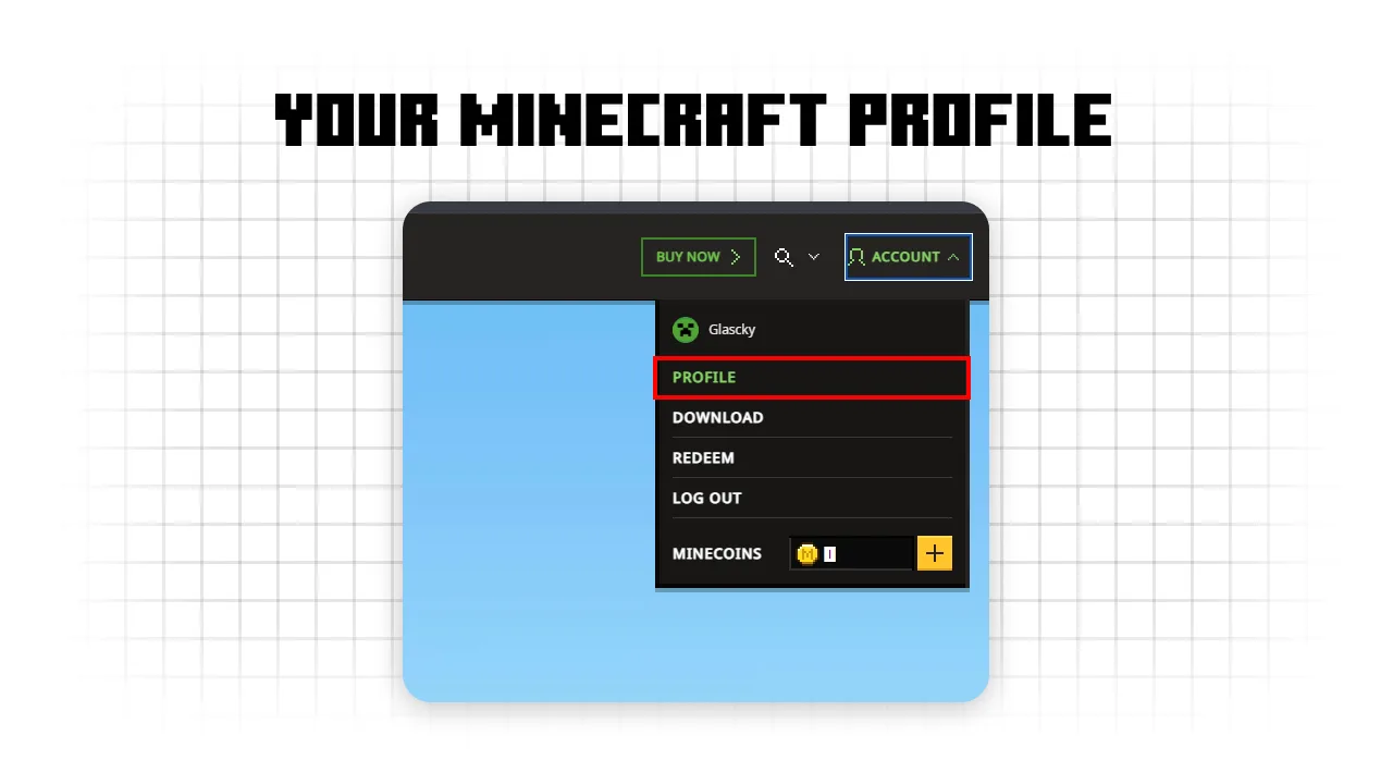 Open the Profile section from your Minecraft account menu