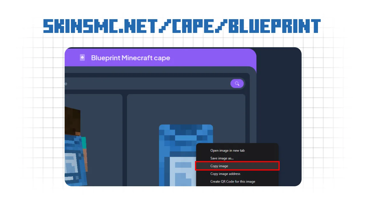 Copy the cape texture you want to preview