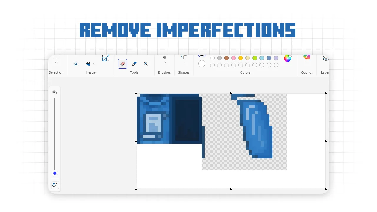 Remove any unwanted pixels before saving the texture