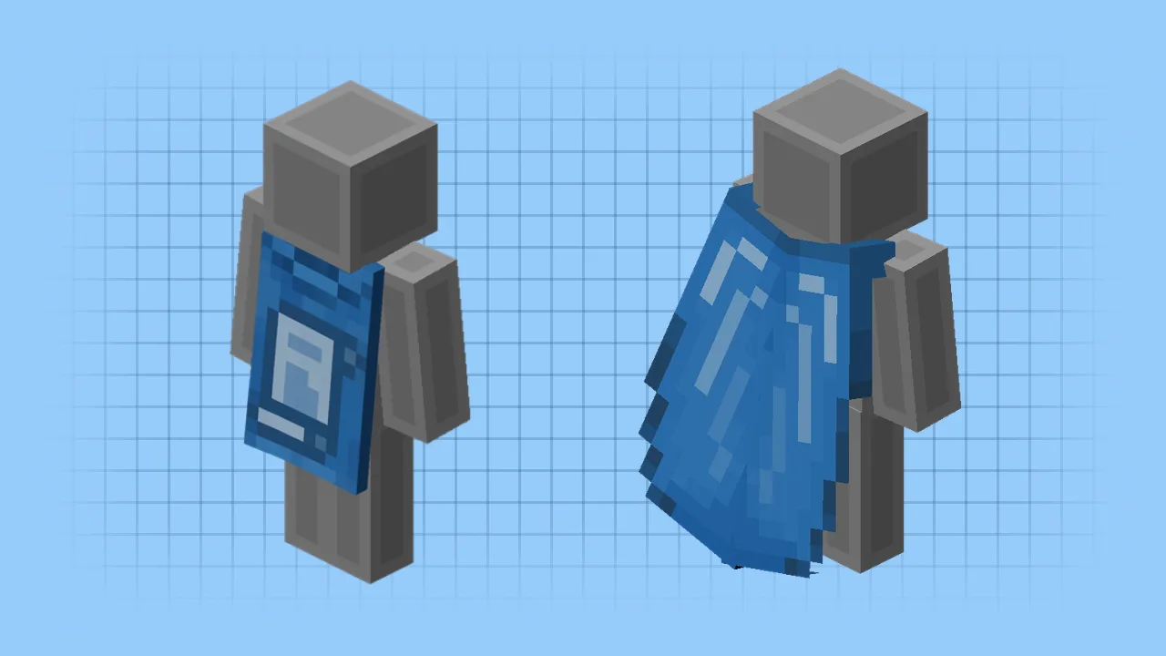 The Blueprint cape shown from the front and back